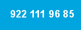 922 111 96 85
